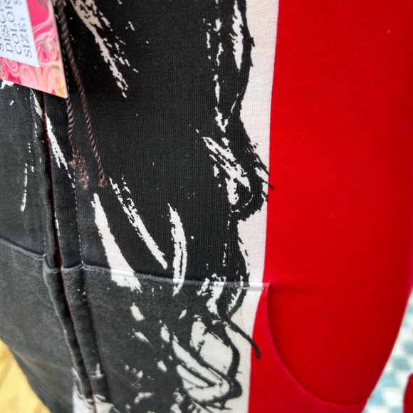 Christian Audigier crystal rock specialty foil rhinestone Track jacket SZ S - Picture 6 of 15